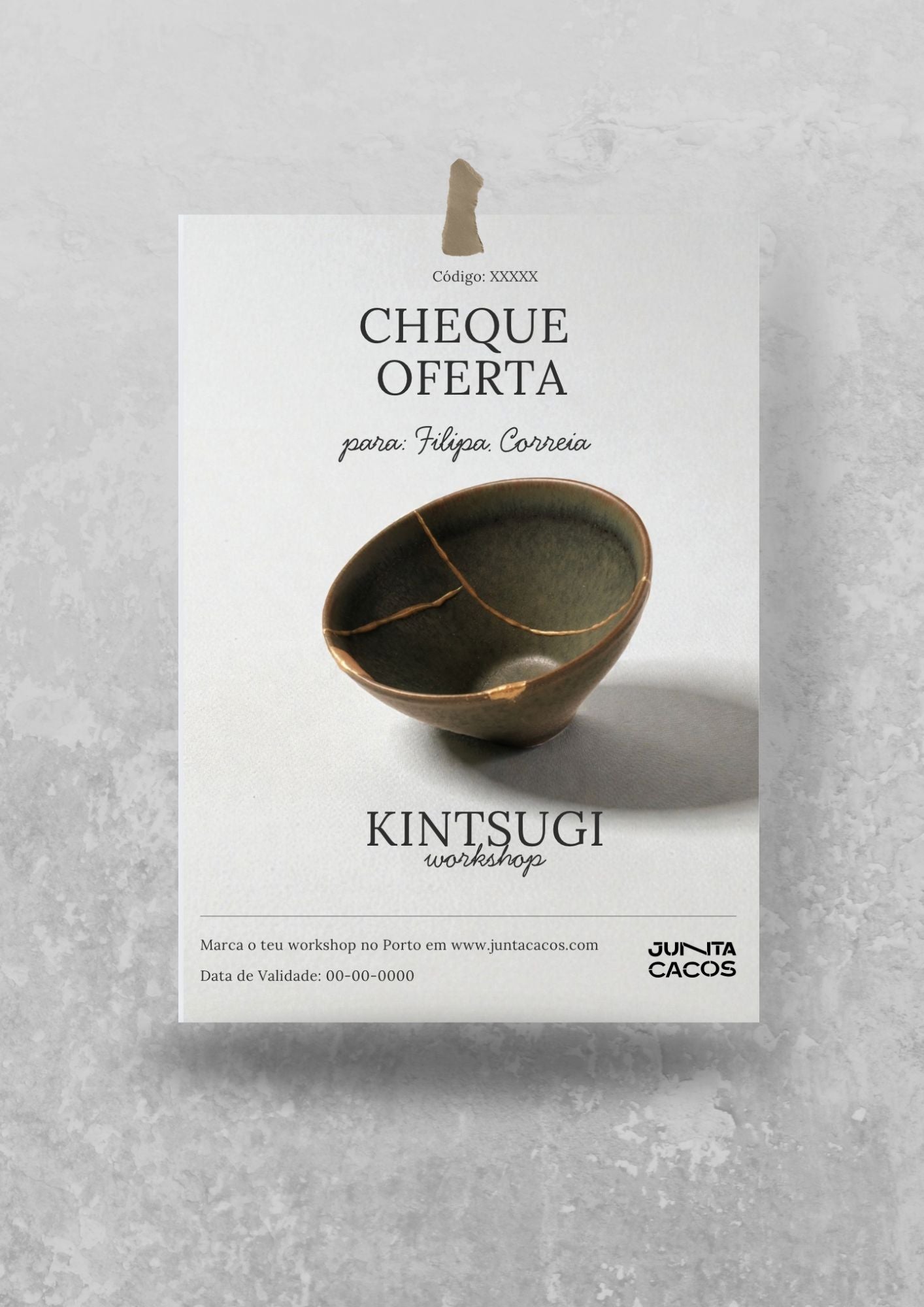 Cheque Oferta - Workshop Kintsugi Moderno